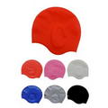 Waterproof Silicone Swim Caps With Ear Pouches For Adults